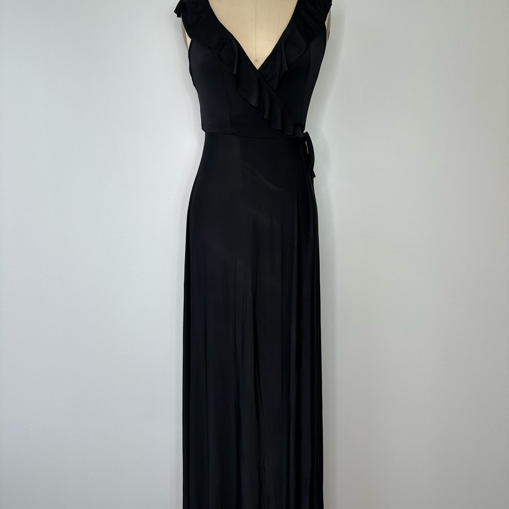 ASOS Black Ruffle Maxi Dress - Picture 2 of 8